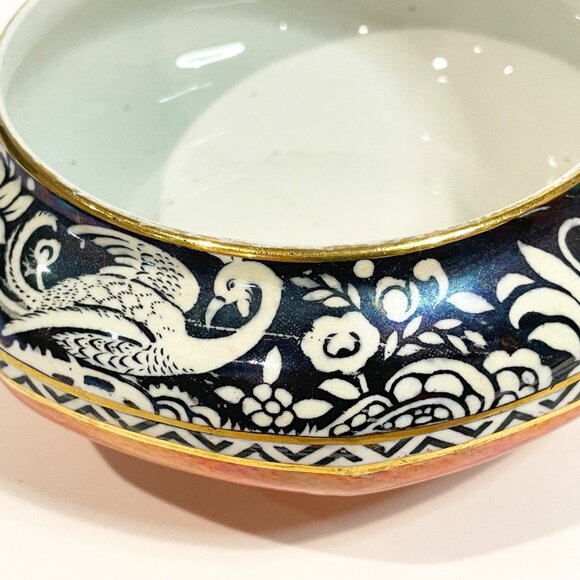 Vintage New Hall Hanley England Pottery Boumier Ware Dressing Table Lidded Dish - Picture 9 of 9